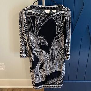 ECI Black and Gray Floral Dress